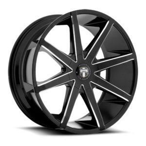 DUB DUB PUSH, PUSH S109 GLOSS BLACK MILLED (20X8.5 ET30 6X132)