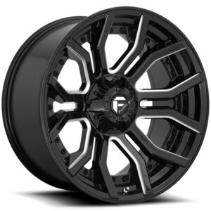 FUEL RAGE D711 GLOSS BLACK MILLED,  (20X9 ET1 5X139.7)