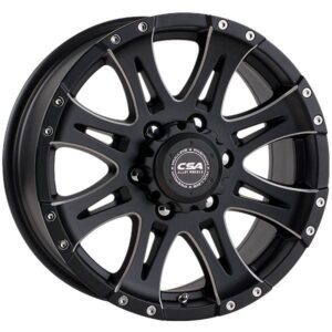 CSA RAPTOR LARGE CAP SATIN BLACK MILLED,  (17X8 ET25 6X139.7)