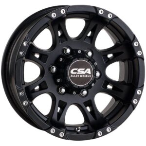 CSA RAPTOR TRAILER CARAVAN SATIN BLACK,  (15X6.5 ET0 5X114.3)