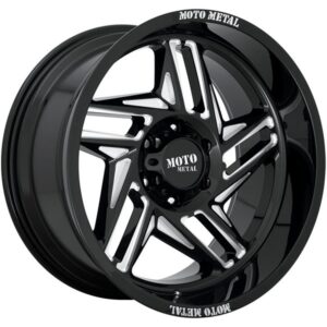 MOTO METAL MOTO METAL MO996 RIPSAW, MO996 RIPSAW GLOSS BLACK MILLED (20X12 ET-44 5X127)