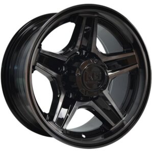 KING KING RIVAL, RIVAL GLOSS BLACK W MACHINED DARK TINT (16X8 ET0 5X150)