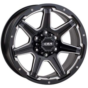 CSA CSA SCORPION, SCORPION LARGE CAP GLOSS BLACK MILLED (17X9 ET20 6X139.7)