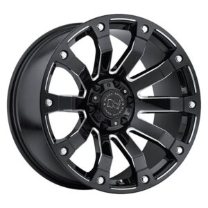 BLACK RHINO SELKIRK GLOSS BLACK MILLED,  (18X9 ET12 5X150)