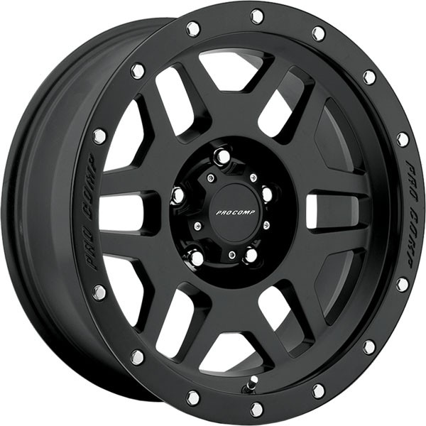 PRO COMP SERIES 41 PHASER SATIN BLACK MILLED, (18X9 ET12 5X150)