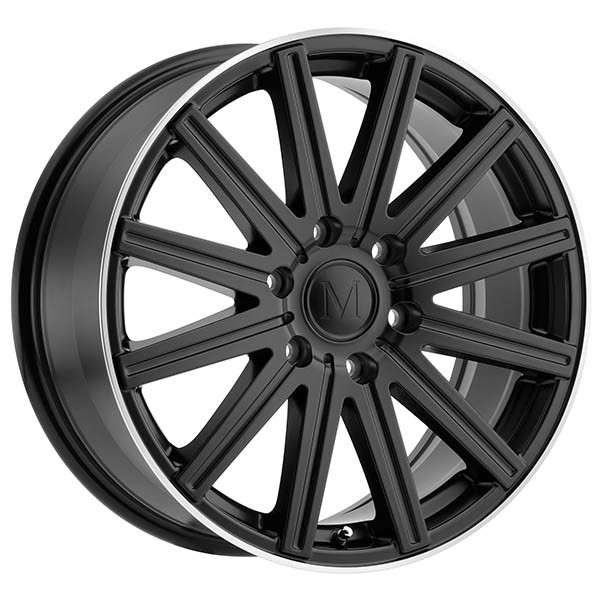 MANDRUS MANDRUS STARK, STARK MATTE BLACK W MACHINED LIP (16X7 ET52 6X130)