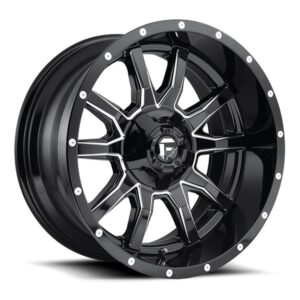 FUEL VANDAL D627 GLOSS BLACK MILLED,  (22X12 ET-45 6X135)