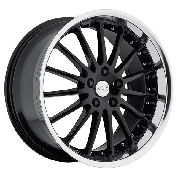 COVENTRY COVENTRY WHITLEY, WHITLEY GLOSS BLACK W MIRROR CUT LIP (20X10 ET25 5X108)