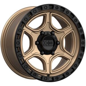 KMC PORTAL XD139 SATIN BRONZE W SATIN BLACK LIP,  (17X9 ET-12 5X127)