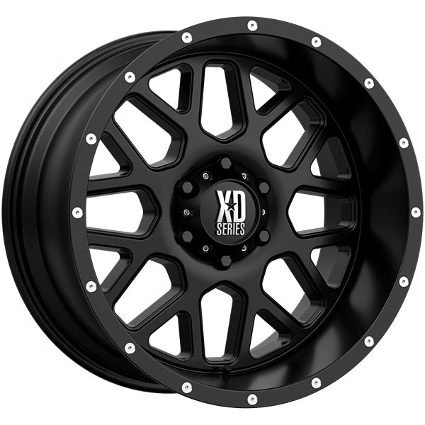 KMC GRENADE XD820 SATIN BLACK, (22X9.5 ET30 6X135)