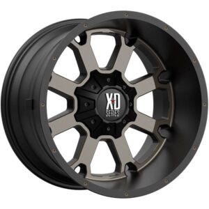 KMC BUCK 25 XD825 MATTE BLACK W DARK TINT,  (20X14 ET-76 8X170)