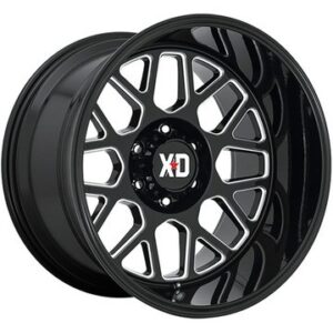 KMC GRENADE 2 XD849 GLOSS BLACK MILLED,  (18X9 ET18 6X135)