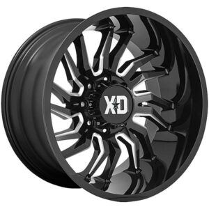 ION KMC TENSXD858 GLOSS BLACK MILLED, KMC TENS XD858 GLOSS BLACK MILLED (22X10 ET-18 5X139.7)
