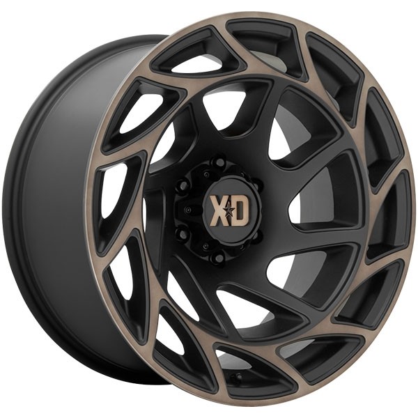 KMC ONSLAUGHT XD860 SATIN BLACK W BRONZE TINT, (20X10 ET-18 8X170)
