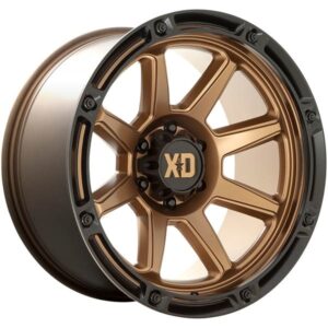 KMC TITAN XD863 MATTE BRONZE W BLACK LIP,  (20X12 ET-44 8X165.1)
