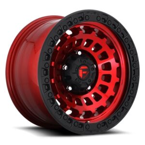 FUEL ZEPHYR D632 CANDY RED W MATTE BLACK RING, (17X9 ET1 6X139.7)