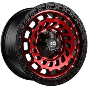 KING KING ZOMBIE, ZOMBIE GLOSS BLACK MACHINED RED (17X9 ET12 6X139.7)